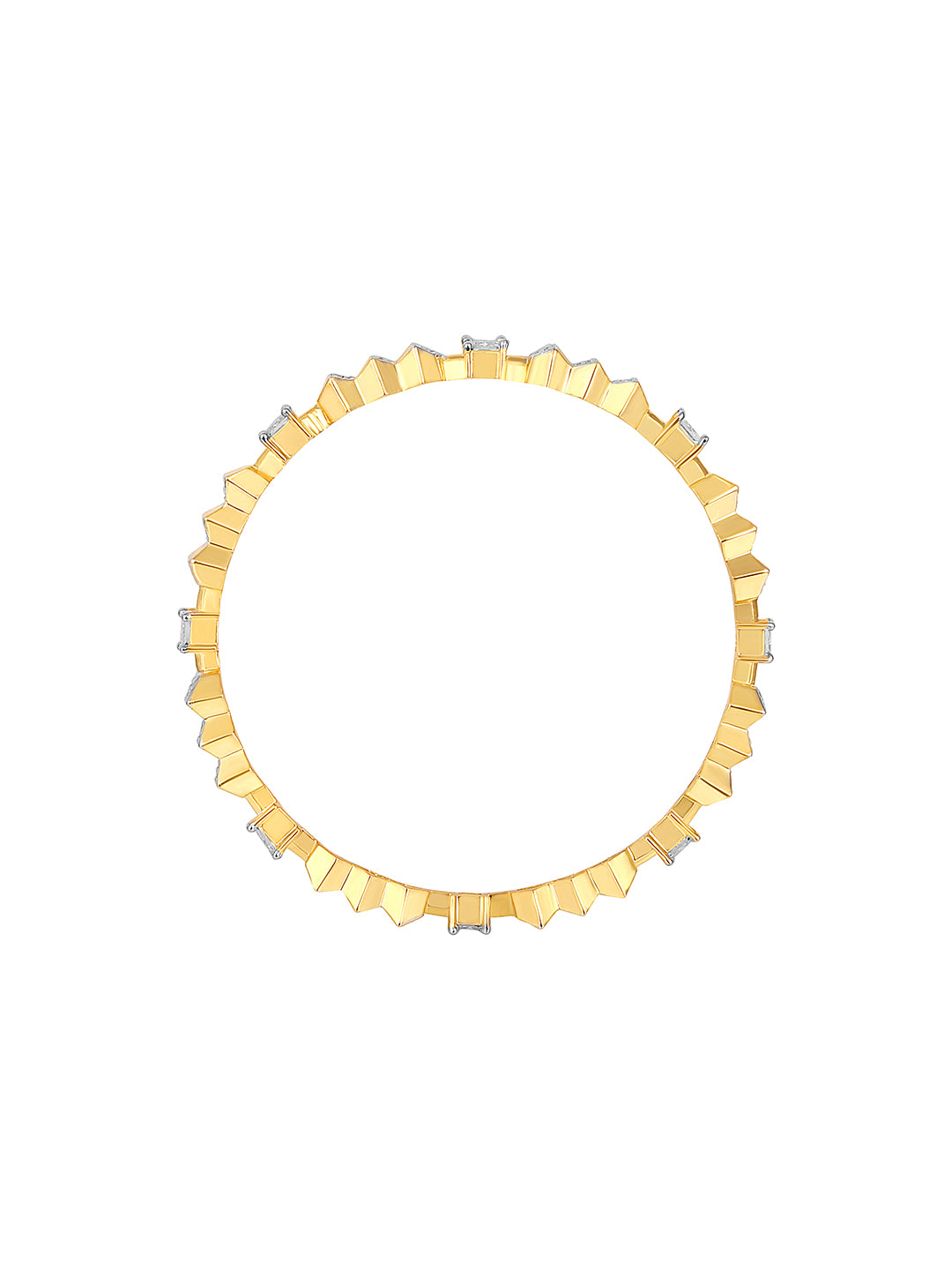 Gold plated CZ studded diamond bangles set for women – bridal and festive wear jewellery