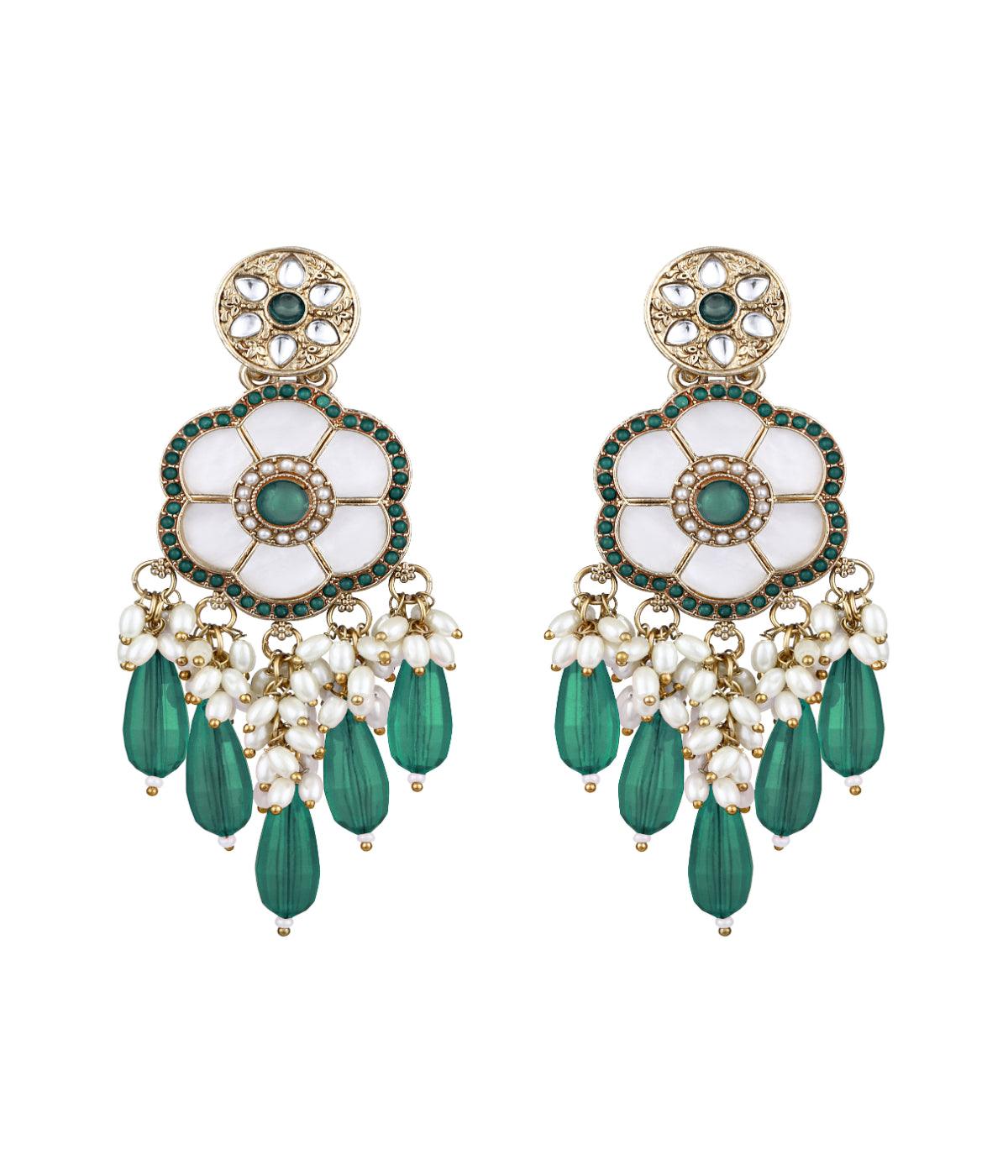 Blooming Elegance: Traditional Floral Earrings - ASMITTA Jewellery