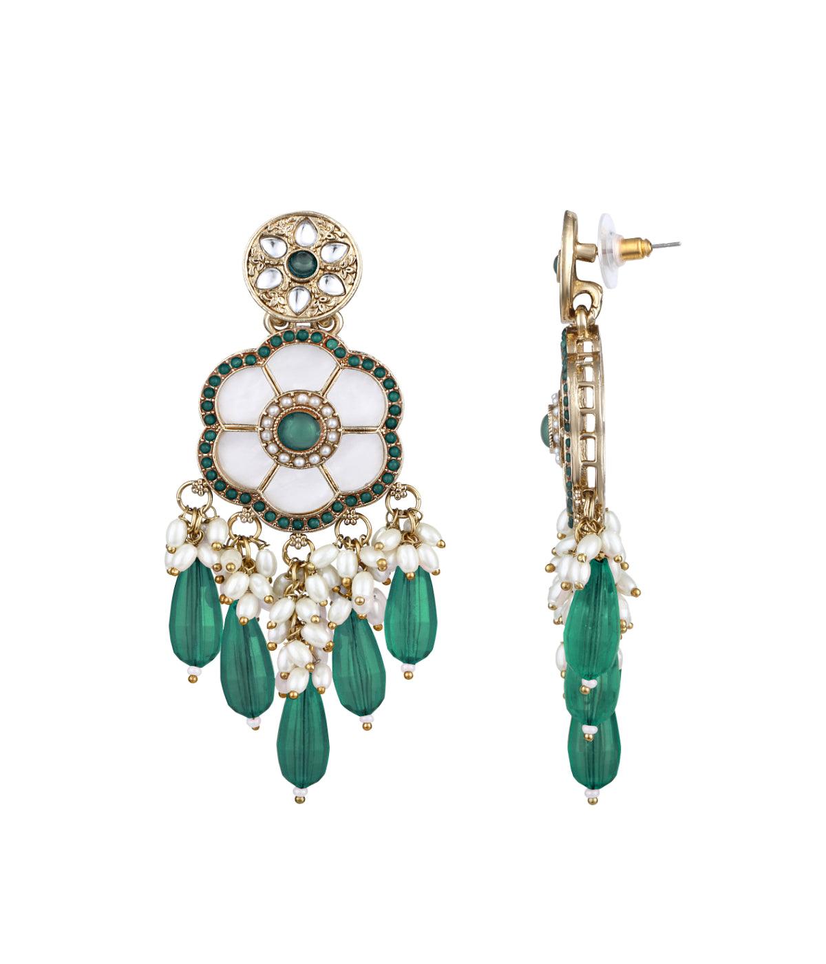 Blooming Elegance: Traditional Floral Earrings - ASMITTA Jewellery