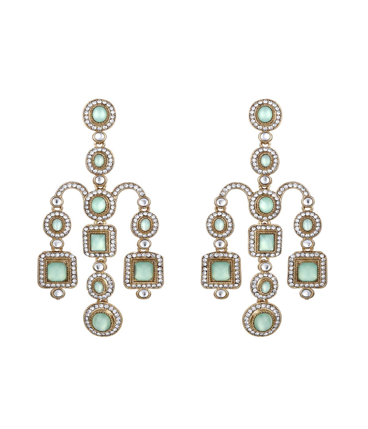 Traditional Shimmering Dangle Hanging Earrings - ASMITTA Jewellery