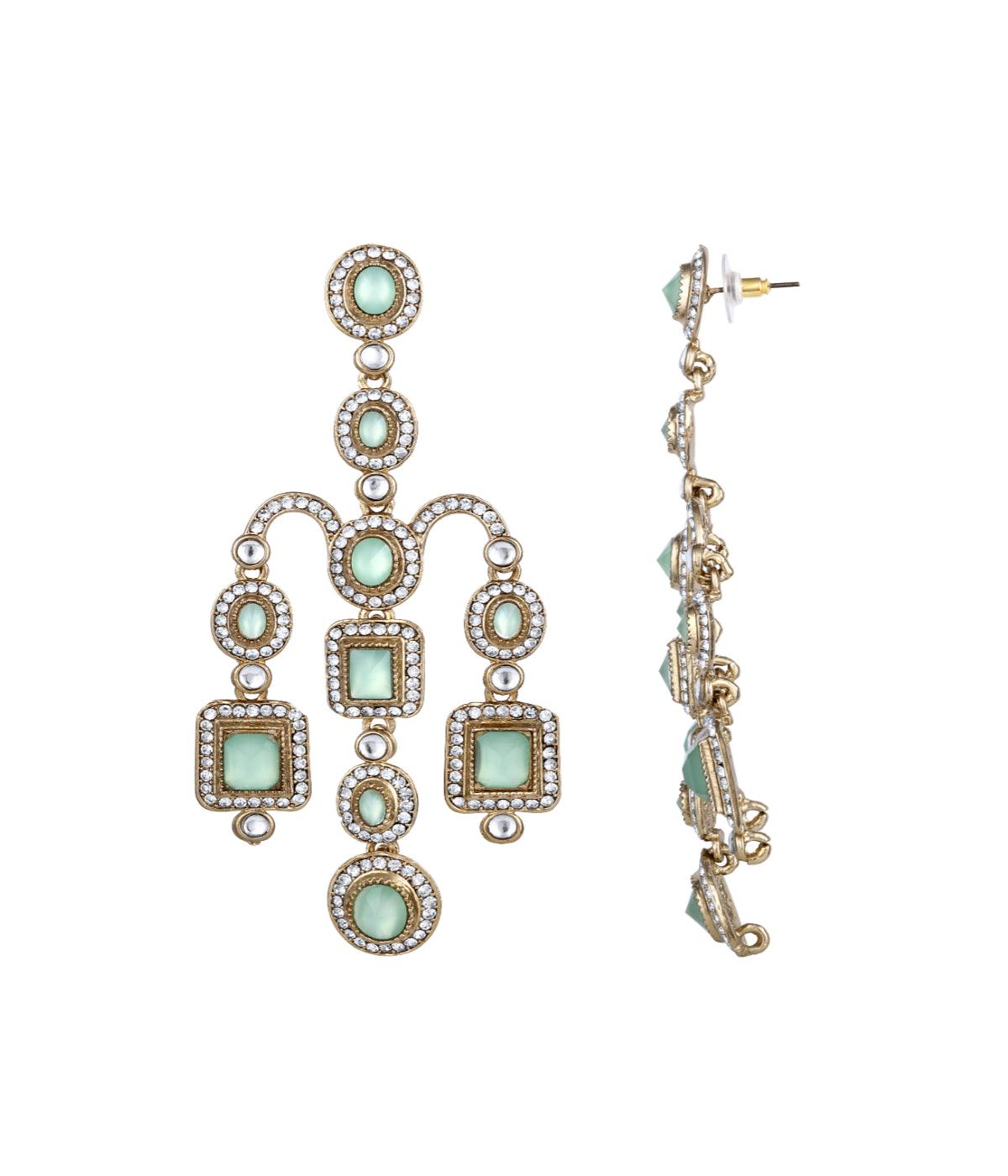 Traditional Shimmering Dangle Hanging Earrings - ASMITTA Jewellery