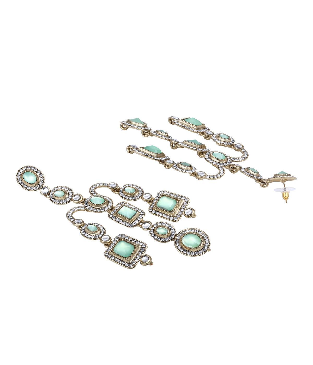 Traditional Shimmering Dangle Hanging Earrings - ASMITTA Jewellery