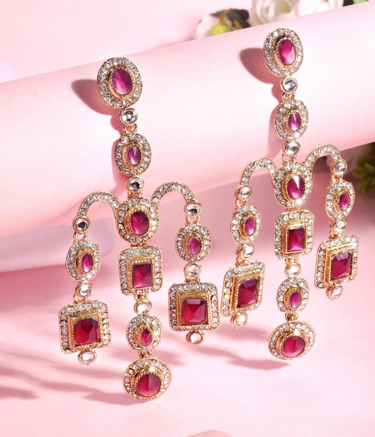 Traditional Shimmering Dangle Hanging Earrings - ASMITTA Jewellery