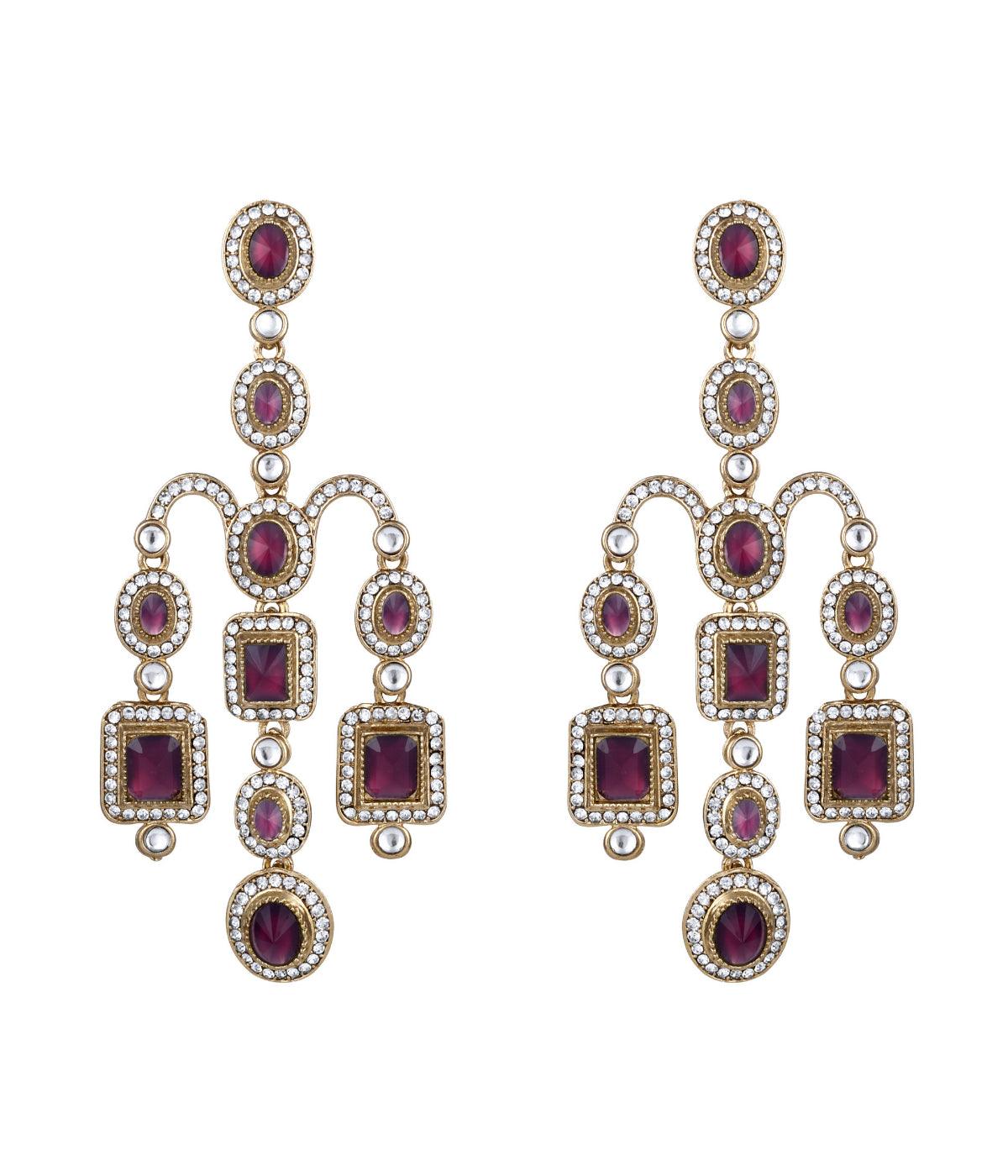 Traditional Shimmering Dangle Hanging Earrings - ASMITTA Jewellery
