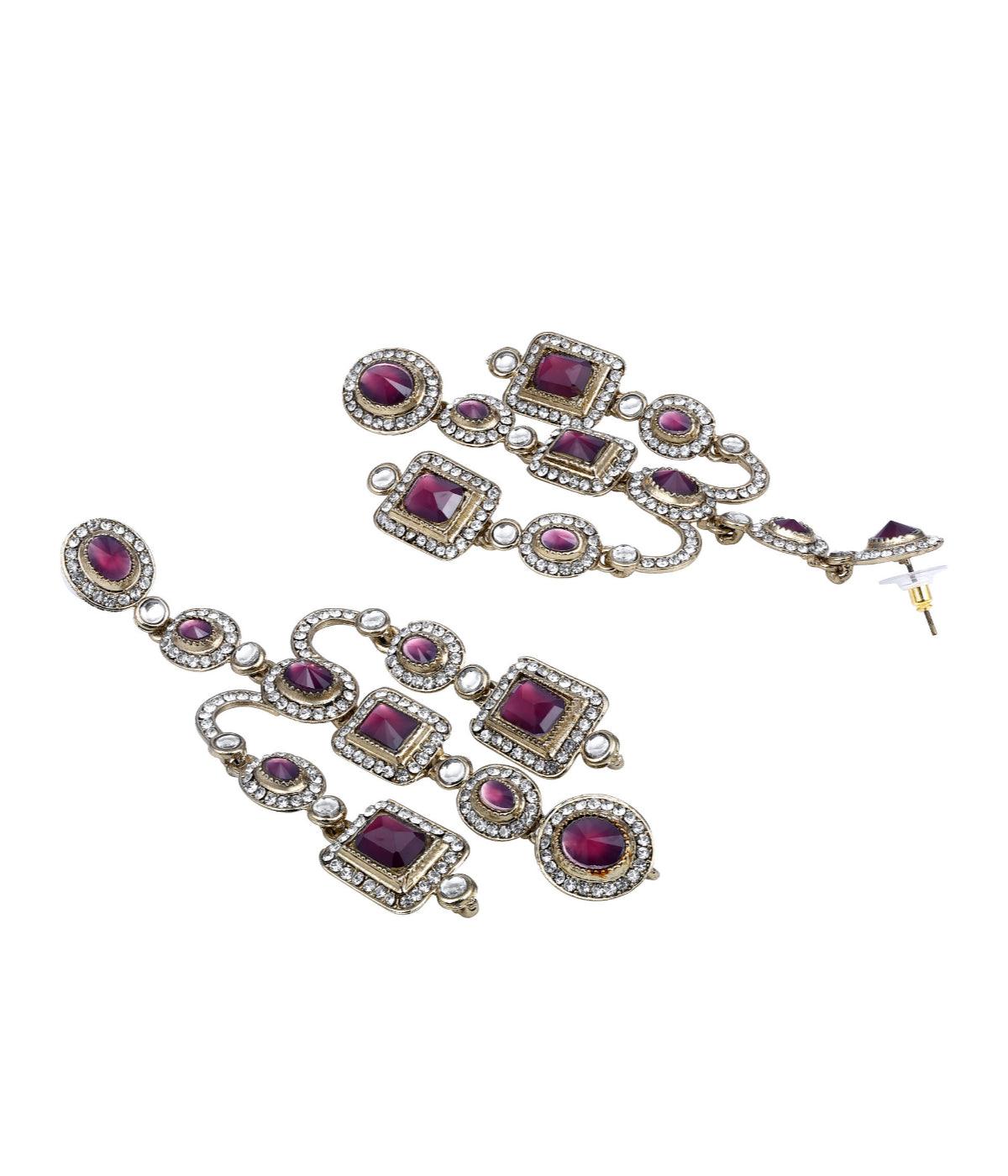 Traditional Shimmering Dangle Hanging Earrings - ASMITTA Jewellery