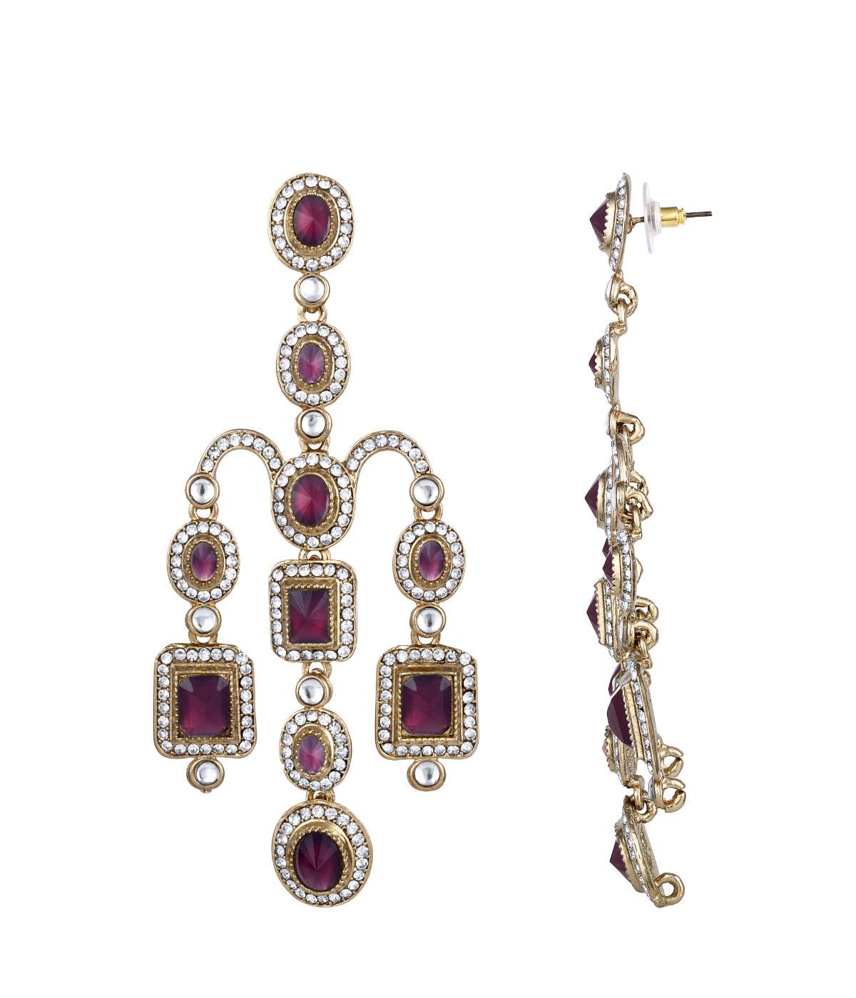 Traditional Shimmering Dangle Hanging Earrings - ASMITTA Jewellery