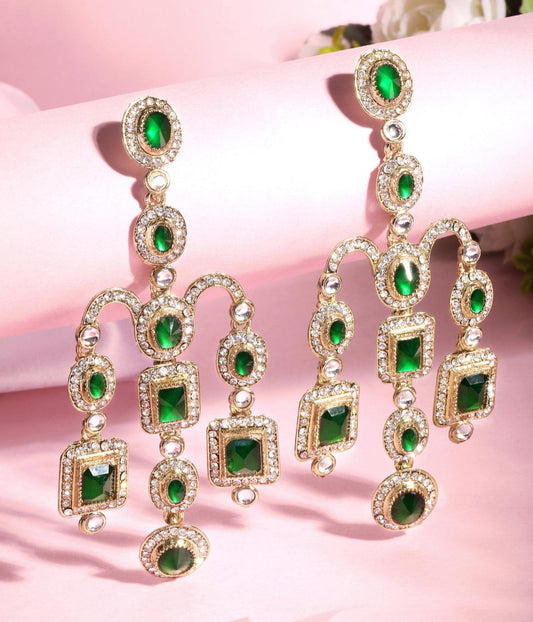 Traditional Shimmering Drop Earrings - ASMITTA Jewellery