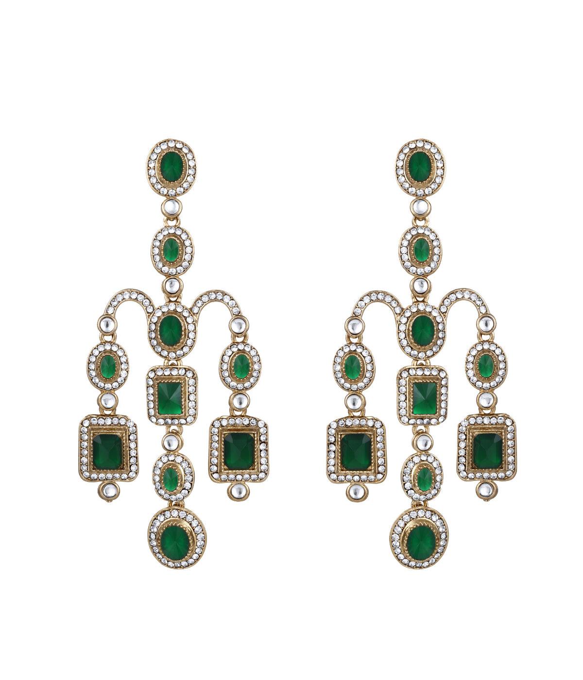 Traditional Shimmering Drop Earrings - ASMITTA Jewellery