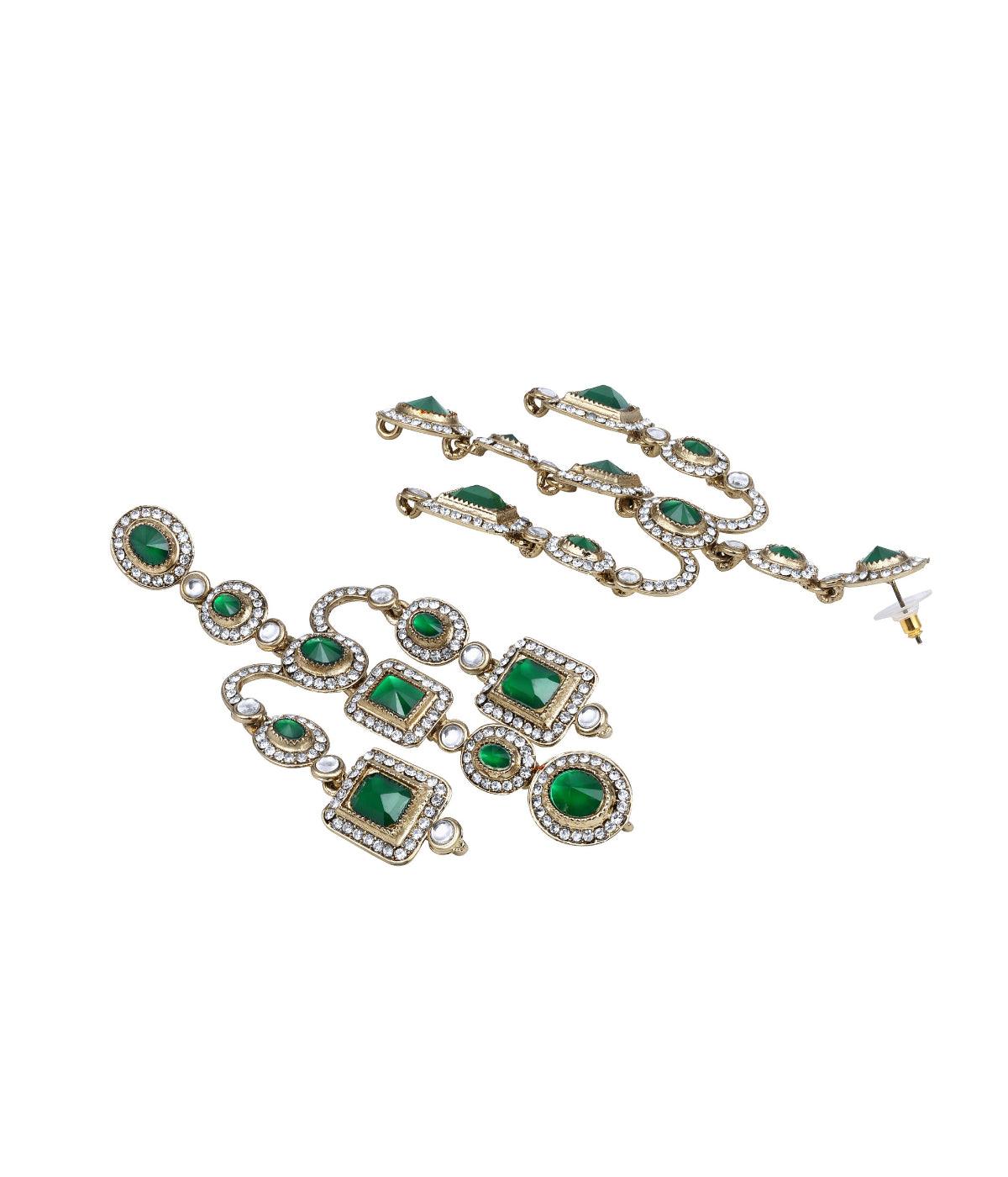 Traditional Shimmering Drop Earrings - ASMITTA Jewellery