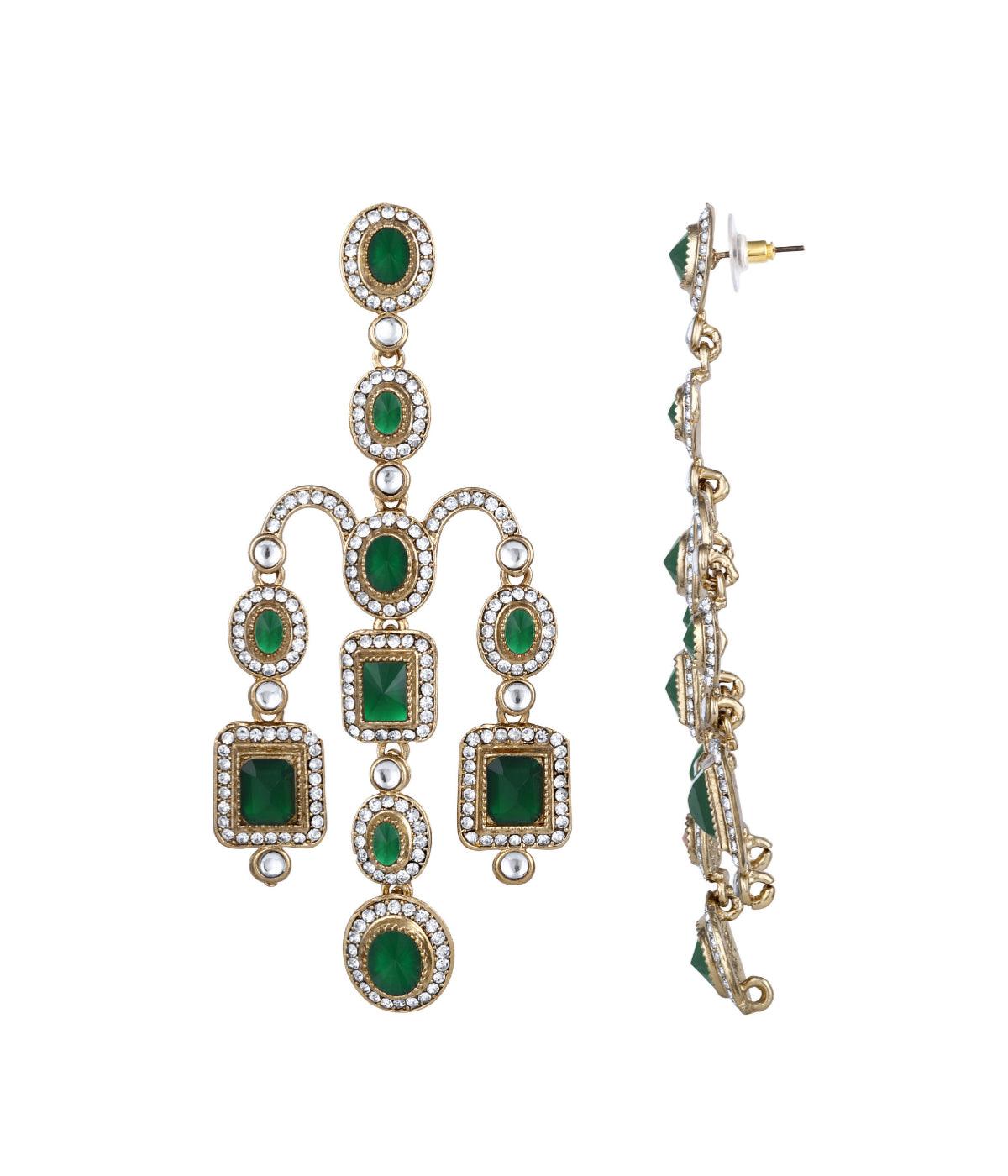 Traditional Shimmering Drop Earrings - ASMITTA Jewellery