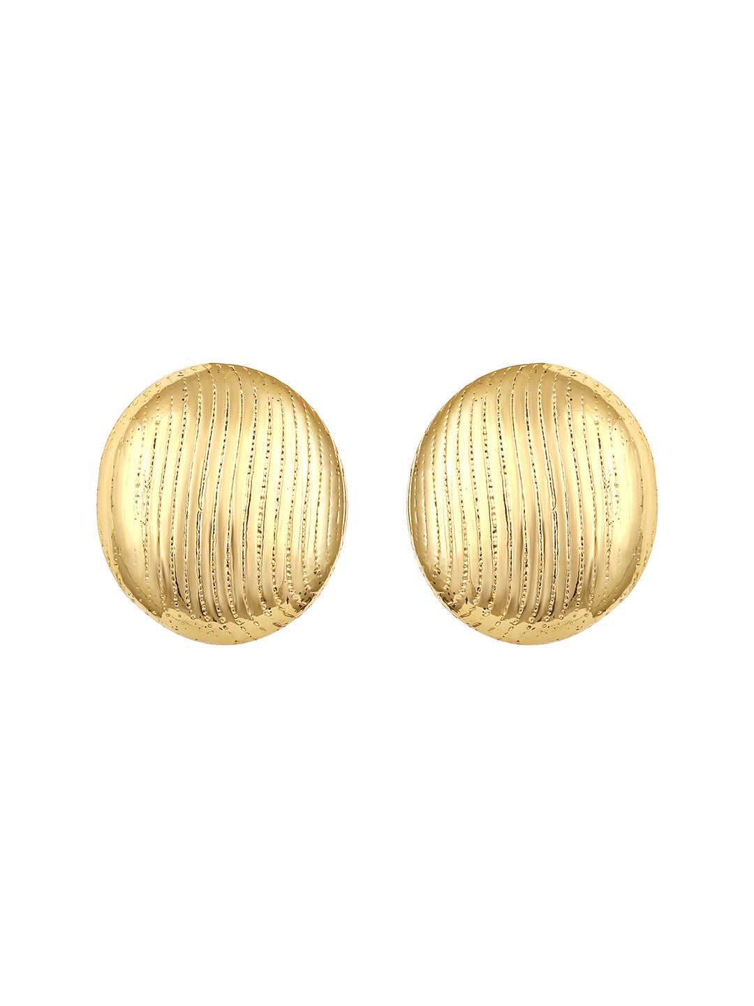 Gold-Plated Handcrafted Stud Earring With The Closure Of Push Back