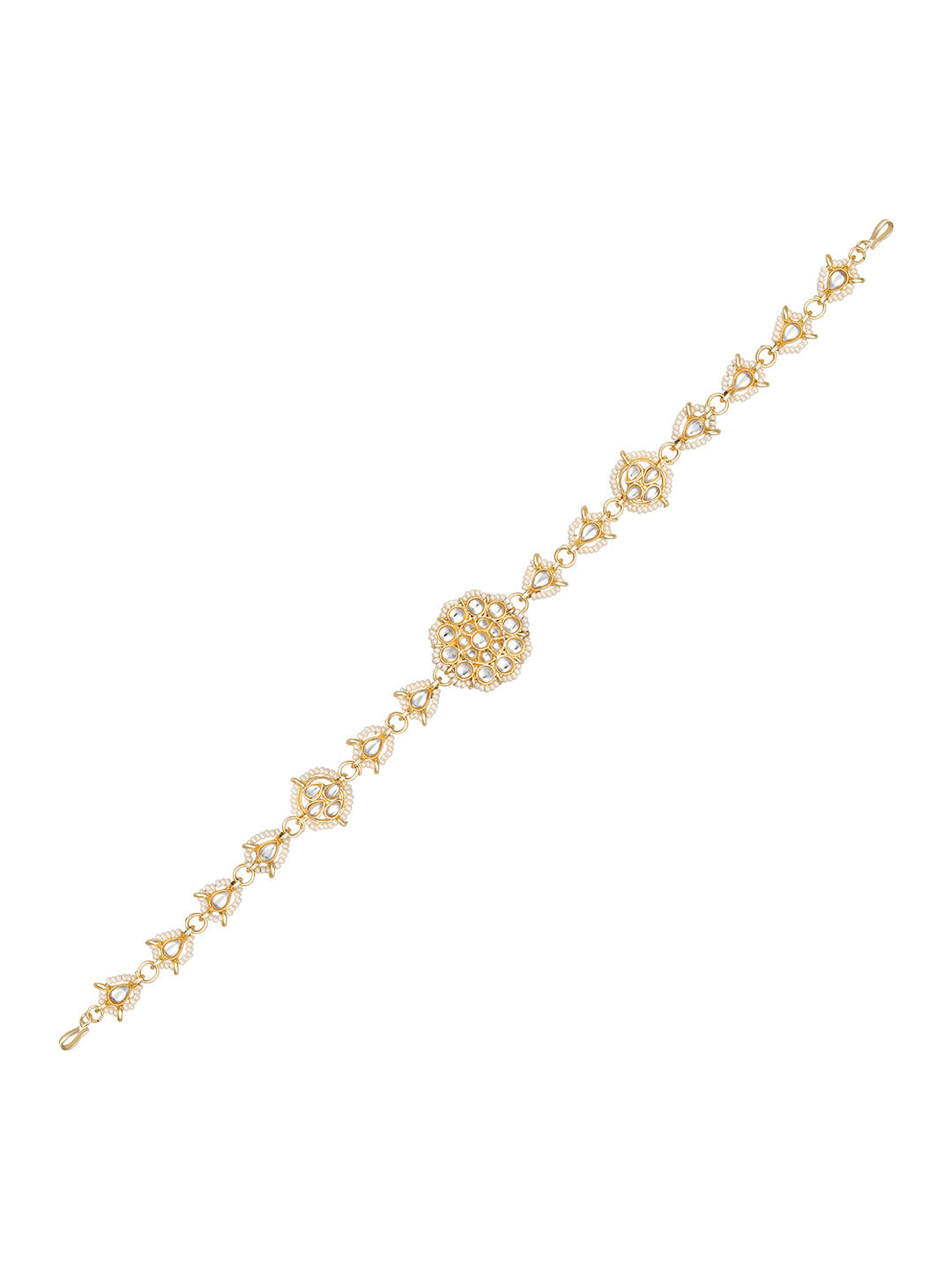 Gold Plated Kundan American Diamonds Matha Pati