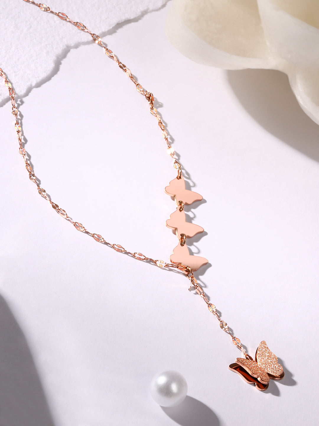 Rose Gold Handcrafted Chain With Lobster Claw Clasp.