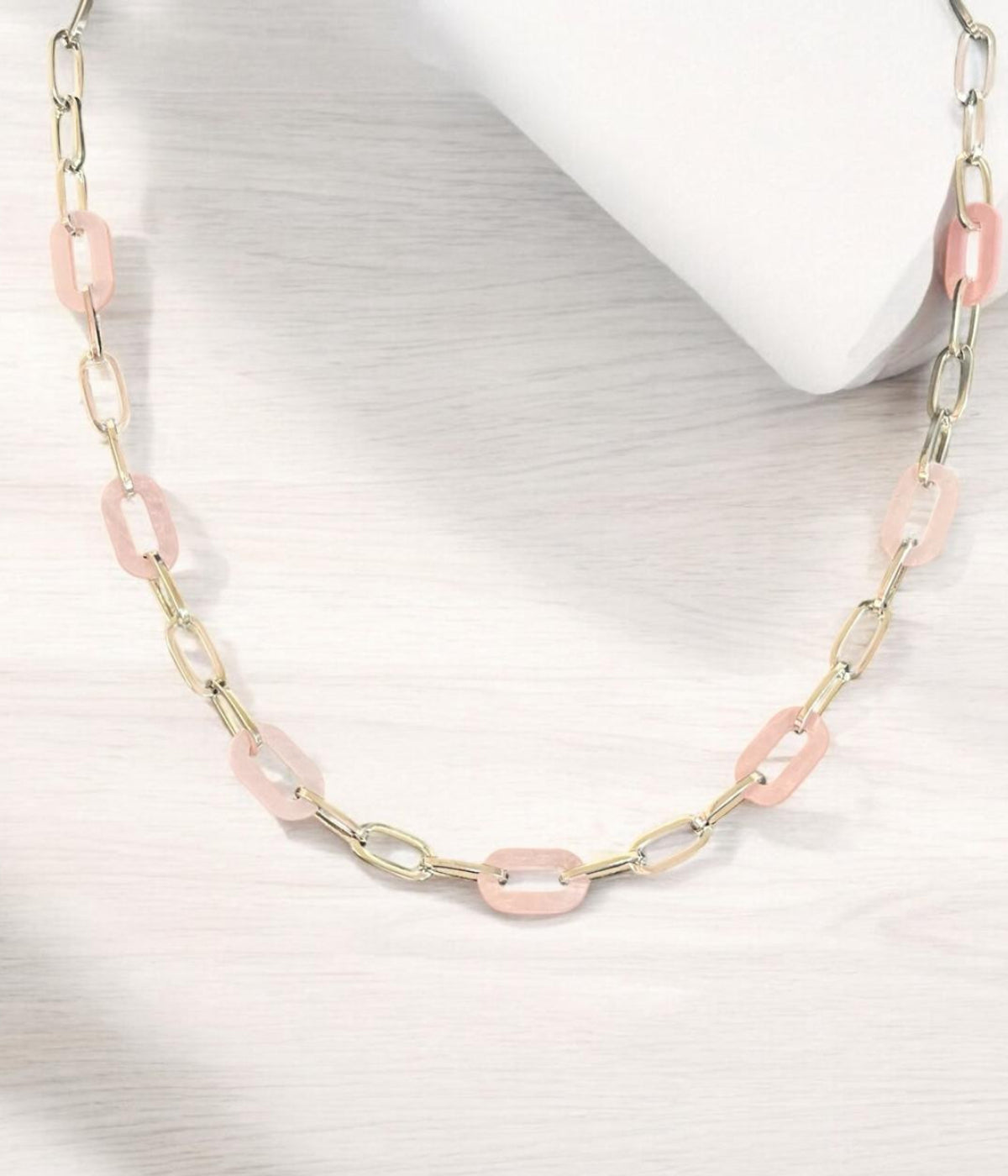 Unisex Rhodium Plated Link Necklace Chain