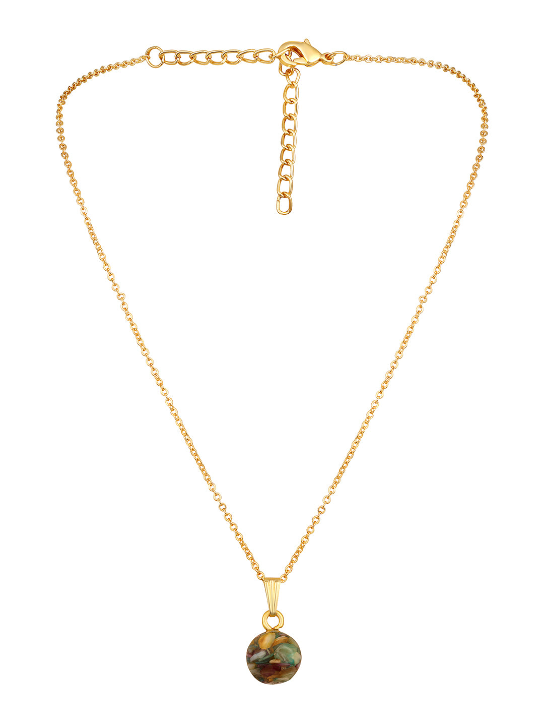 Contemporary Gold-Plated Pearl Charm Pendant With Chain For Women
