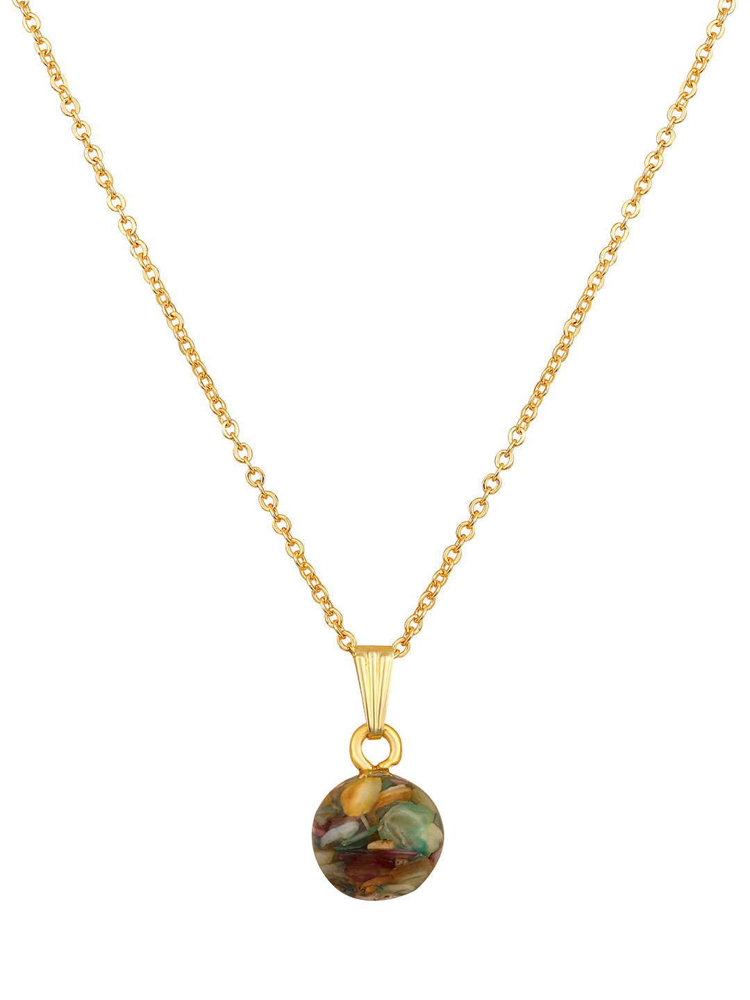 Contemporary Gold-Plated Pearl Charm Pendant With Chain For Women