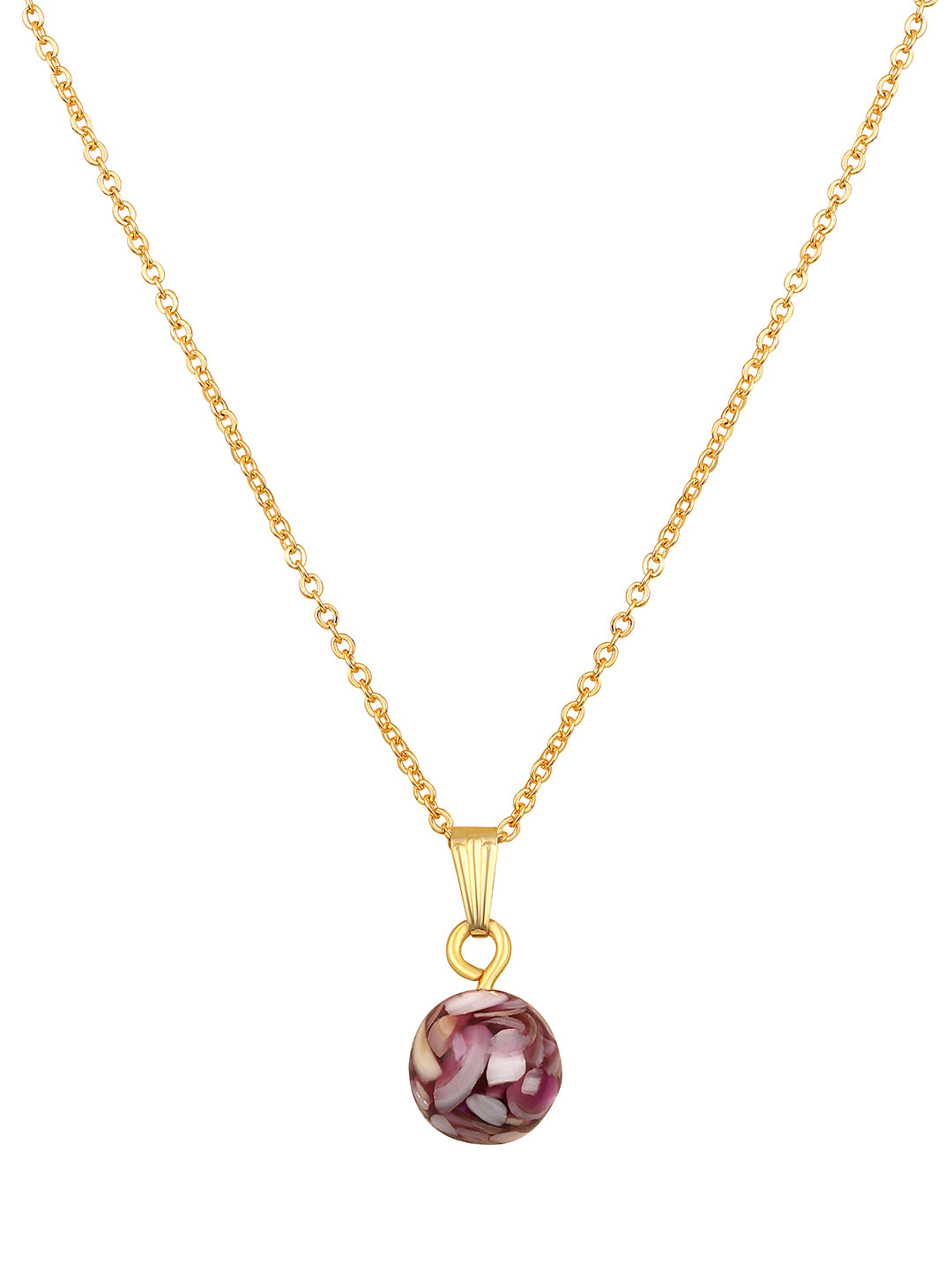Contemporary Gold-Plated Pearl Charm Pendant With Chain For Women