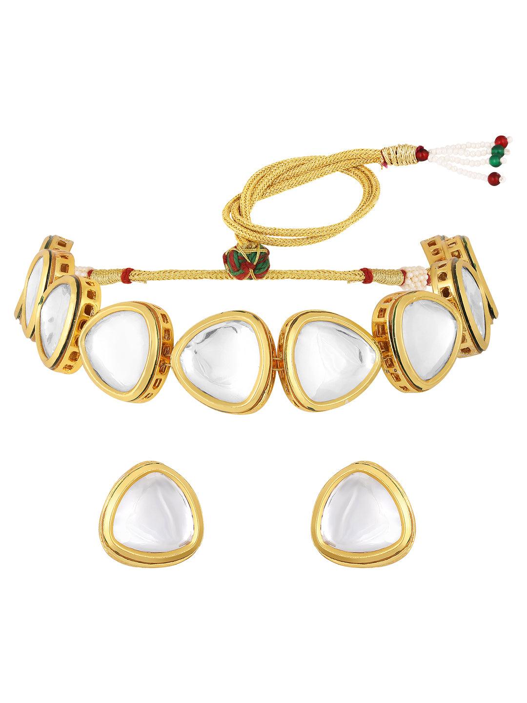 Kundan Elegance Choker Set - ASMITTA Jewellery