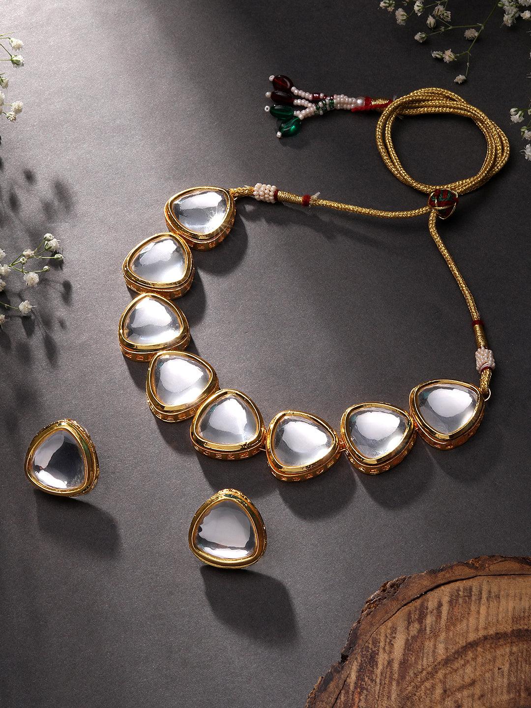 Kundan Elegance Choker Set - ASMITTA Jewellery