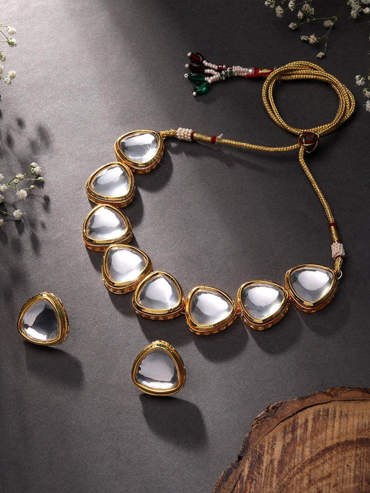 Kundan Elegance Choker Set - ASMITTA Jewellery