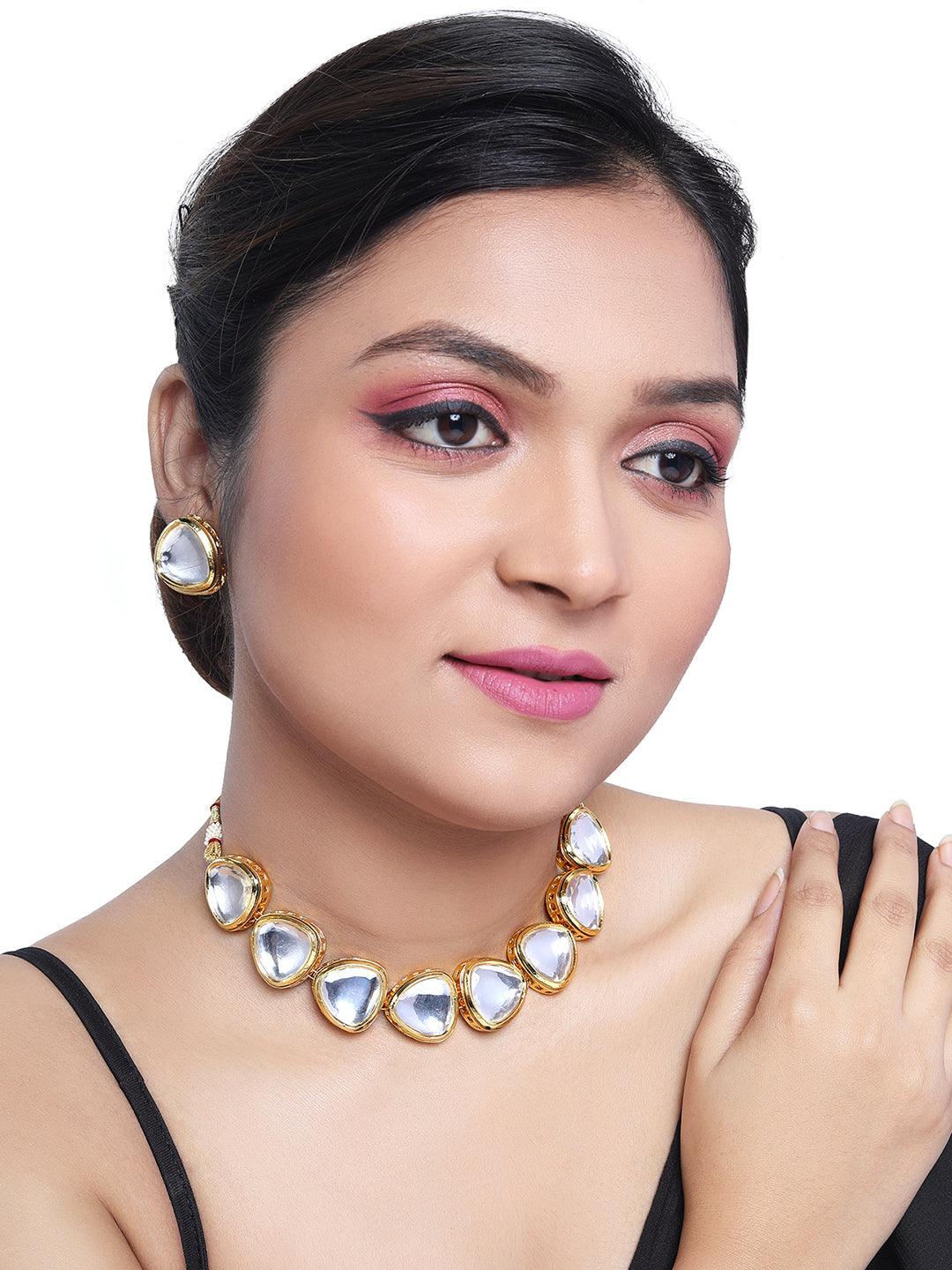 Kundan Elegance Choker Set - ASMITTA Jewellery