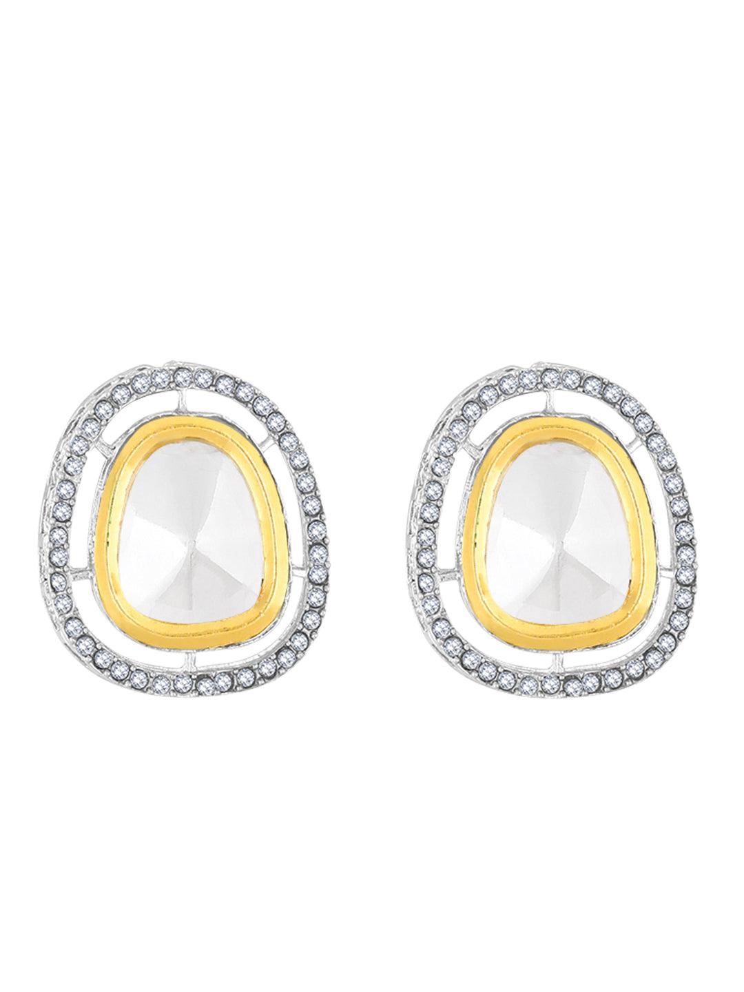 Twilight Elegance: Two-Tone Pearl Choker Set - ASMITTA Jewellery