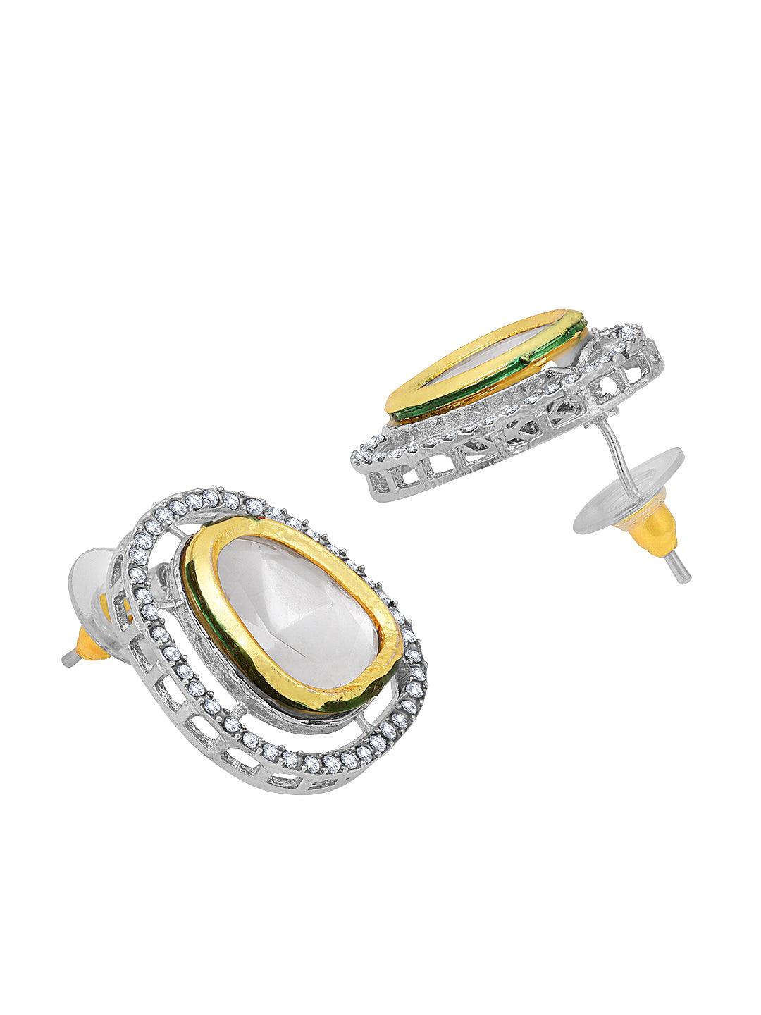 Twilight Elegance: Two-Tone Pearl Choker Set - ASMITTA Jewellery