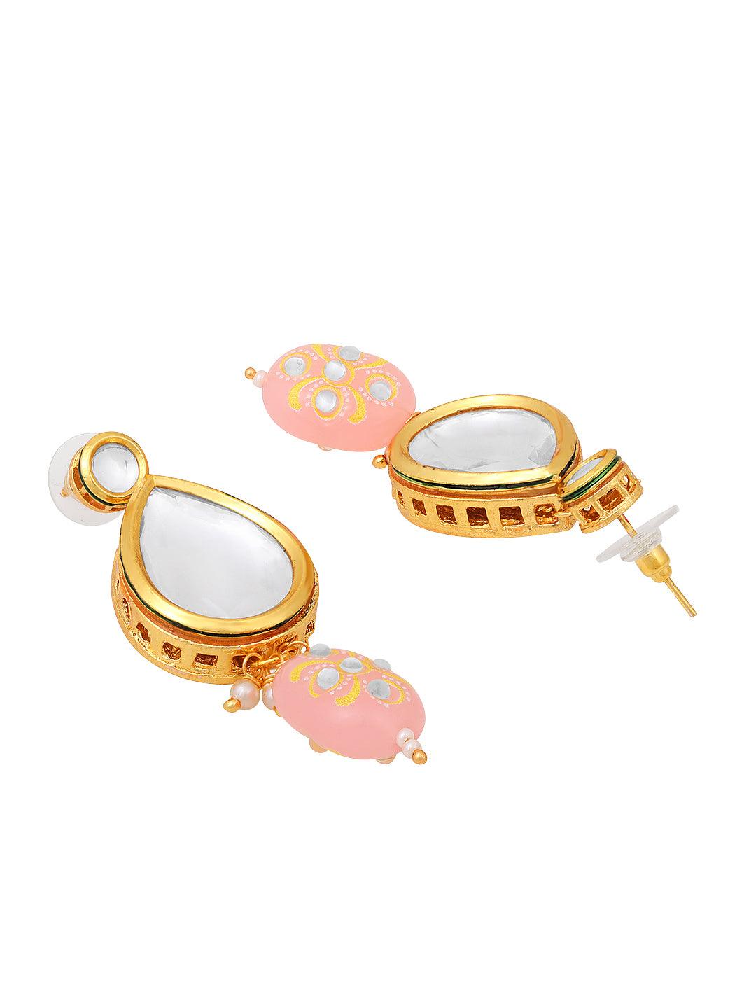 Gold Plated Kundan Studded Multicolor Choker Jewellery Set - ASMITTA Jewellery