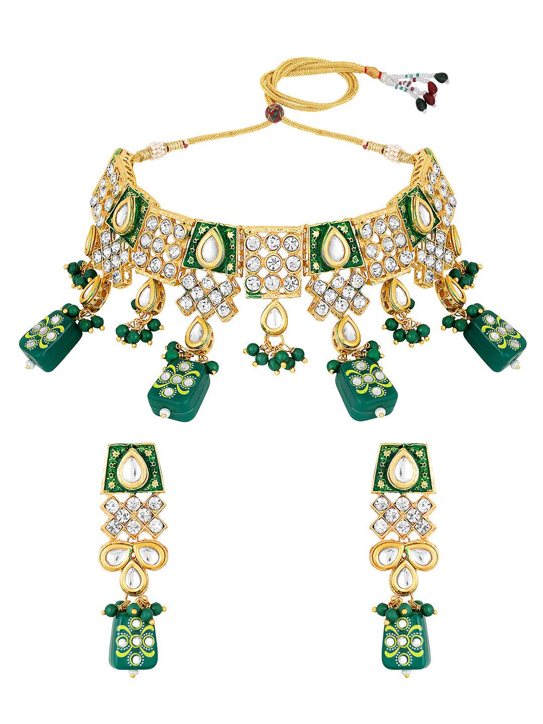 Meenakari Elegance Choker Set - ASMITTA Jewellery