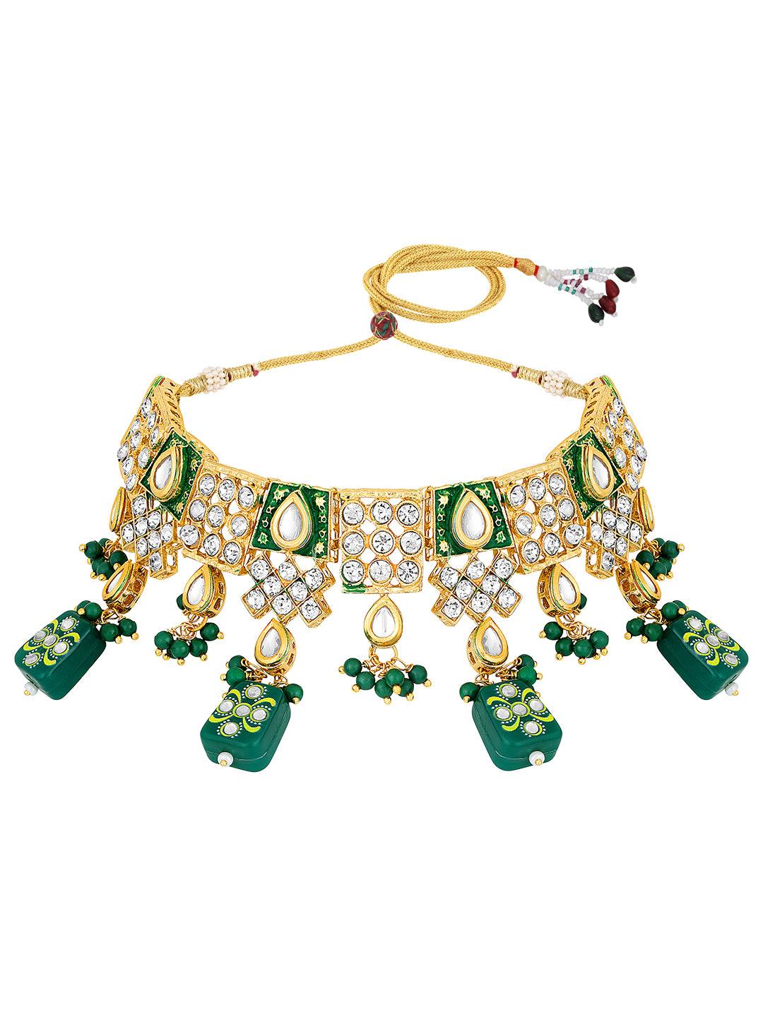 Meenakari Elegance Choker Set - ASMITTA Jewellery