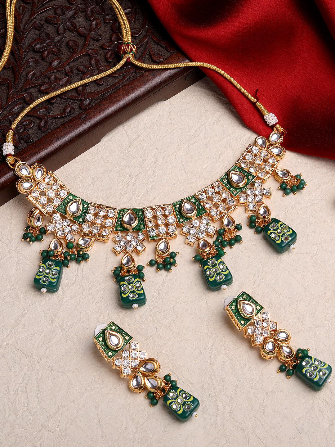 Meenakari Elegance Choker Set - ASMITTA Jewellery