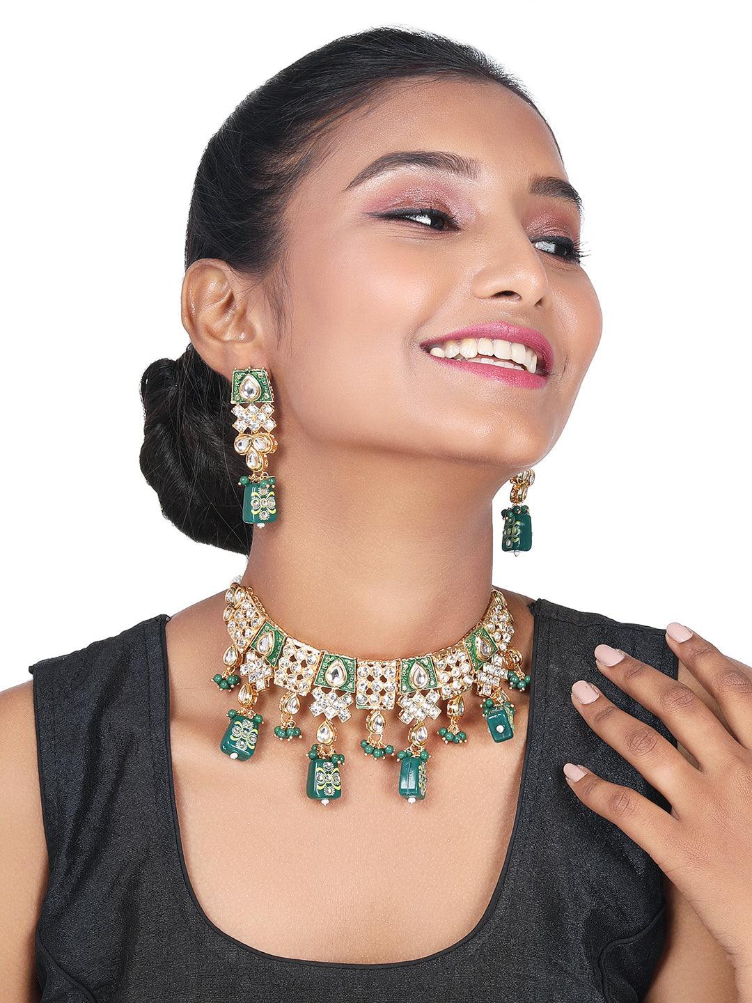Meenakari Elegance Choker Set - ASMITTA Jewellery