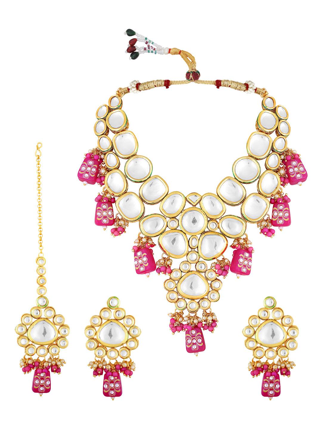 Kundan Glam Choker Set - ASMITTA Jewellery