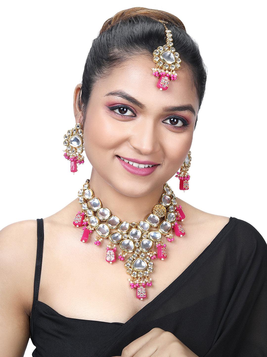 Kundan Glam Choker Set - ASMITTA Jewellery