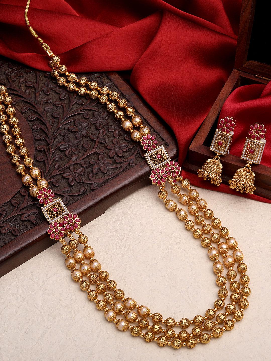 Graceful Elegance Long Jewellery Set - ASMITTA Jewellery