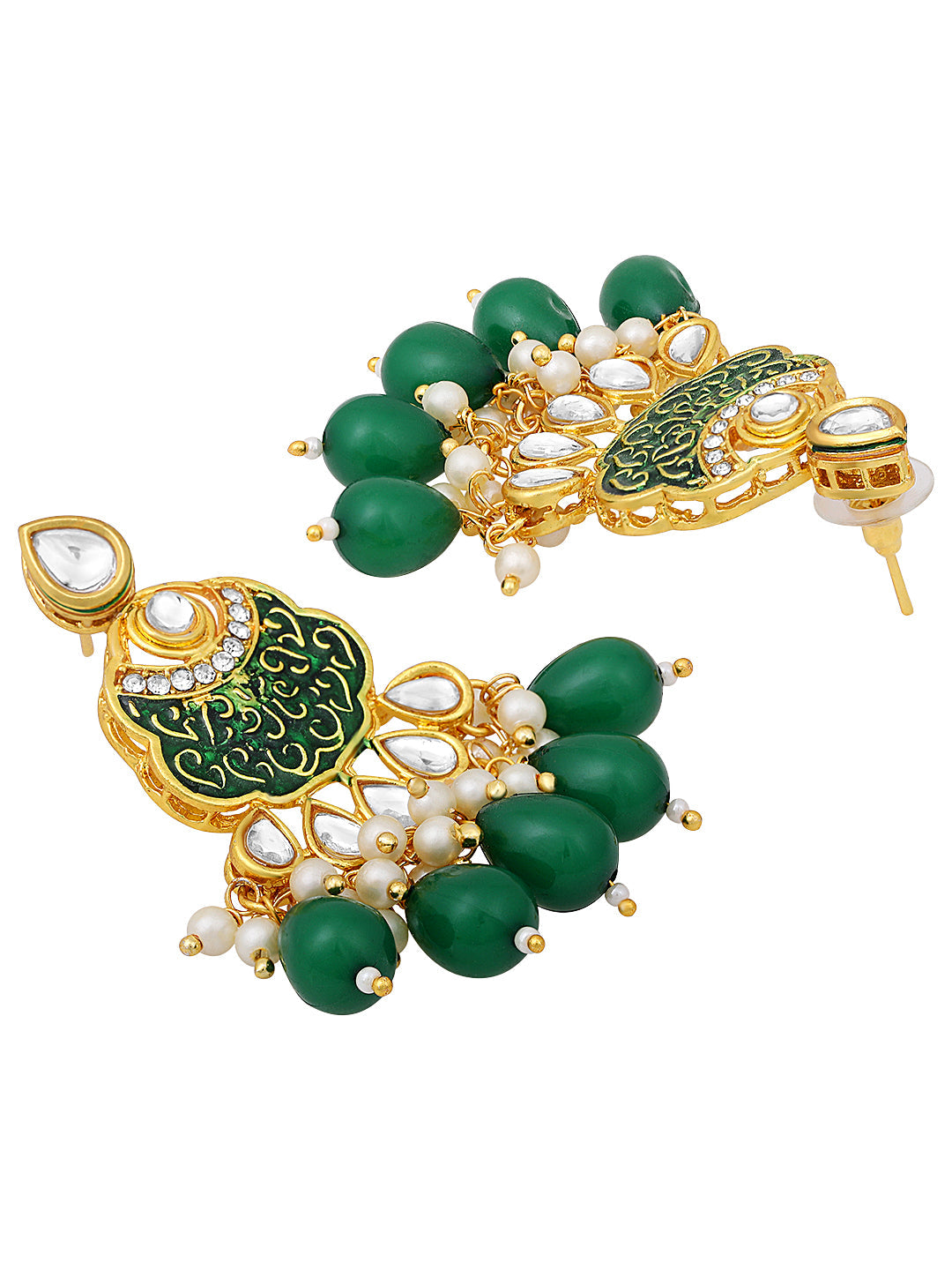 Multicolor Pearl Gold-Plated Jhumka Earring