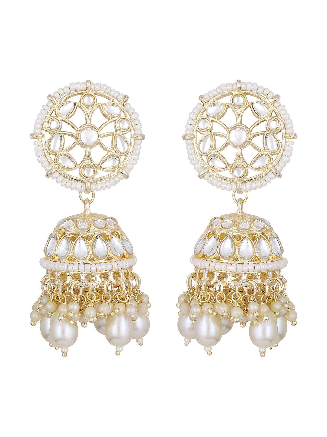 Gold Plated Regal Pearl Long Necklace Set - ASMITTA Jewellery