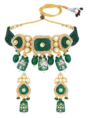 Gold Toned Kundan Jewellery Set For Bride To Be