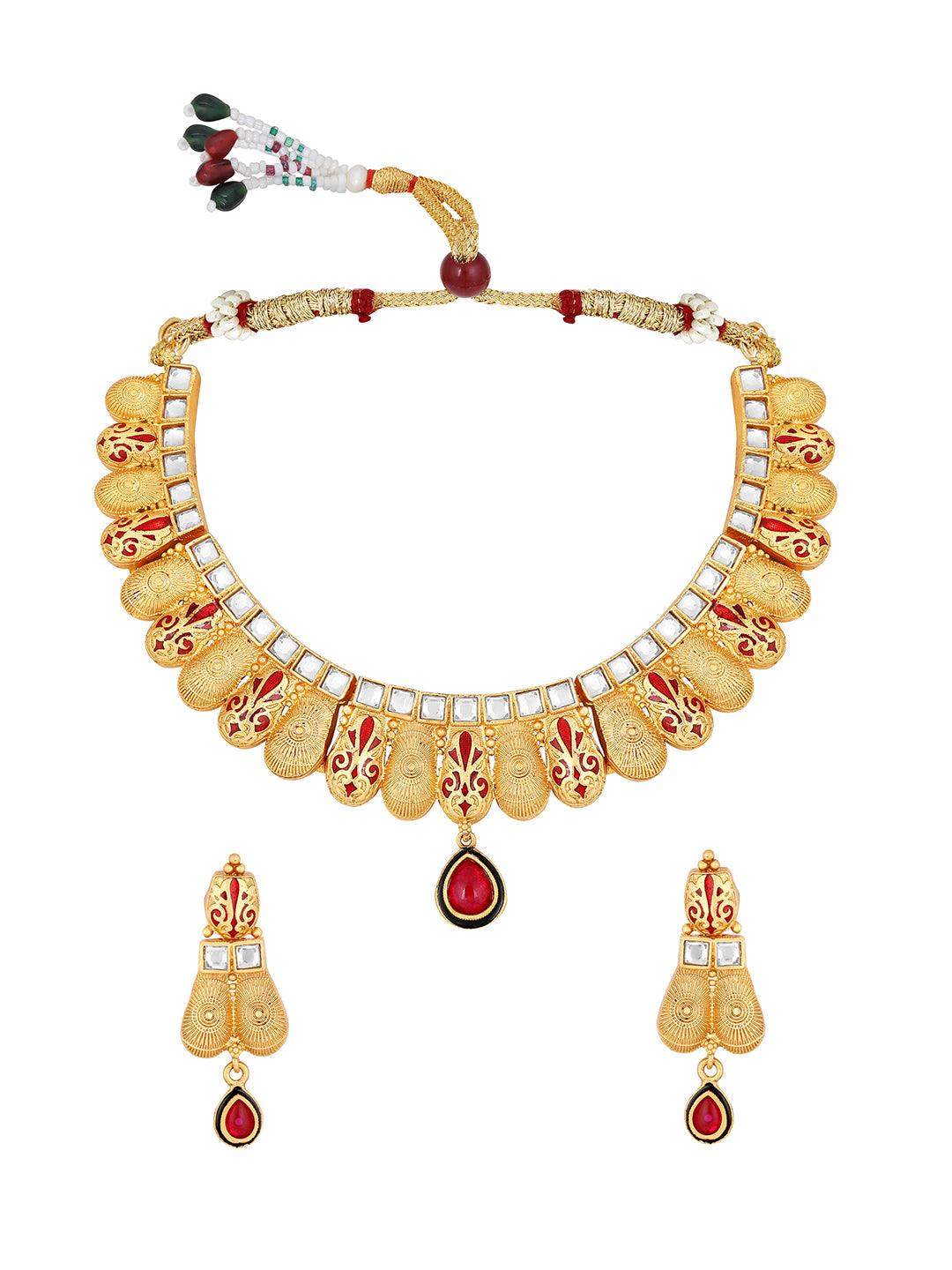 Timeless Meenakari Choker Set - ASMITTA Jewellery
