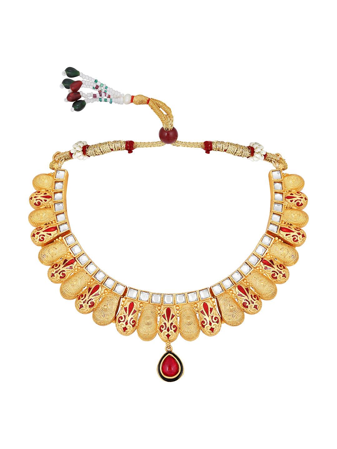 Timeless Meenakari Choker Set - ASMITTA Jewellery
