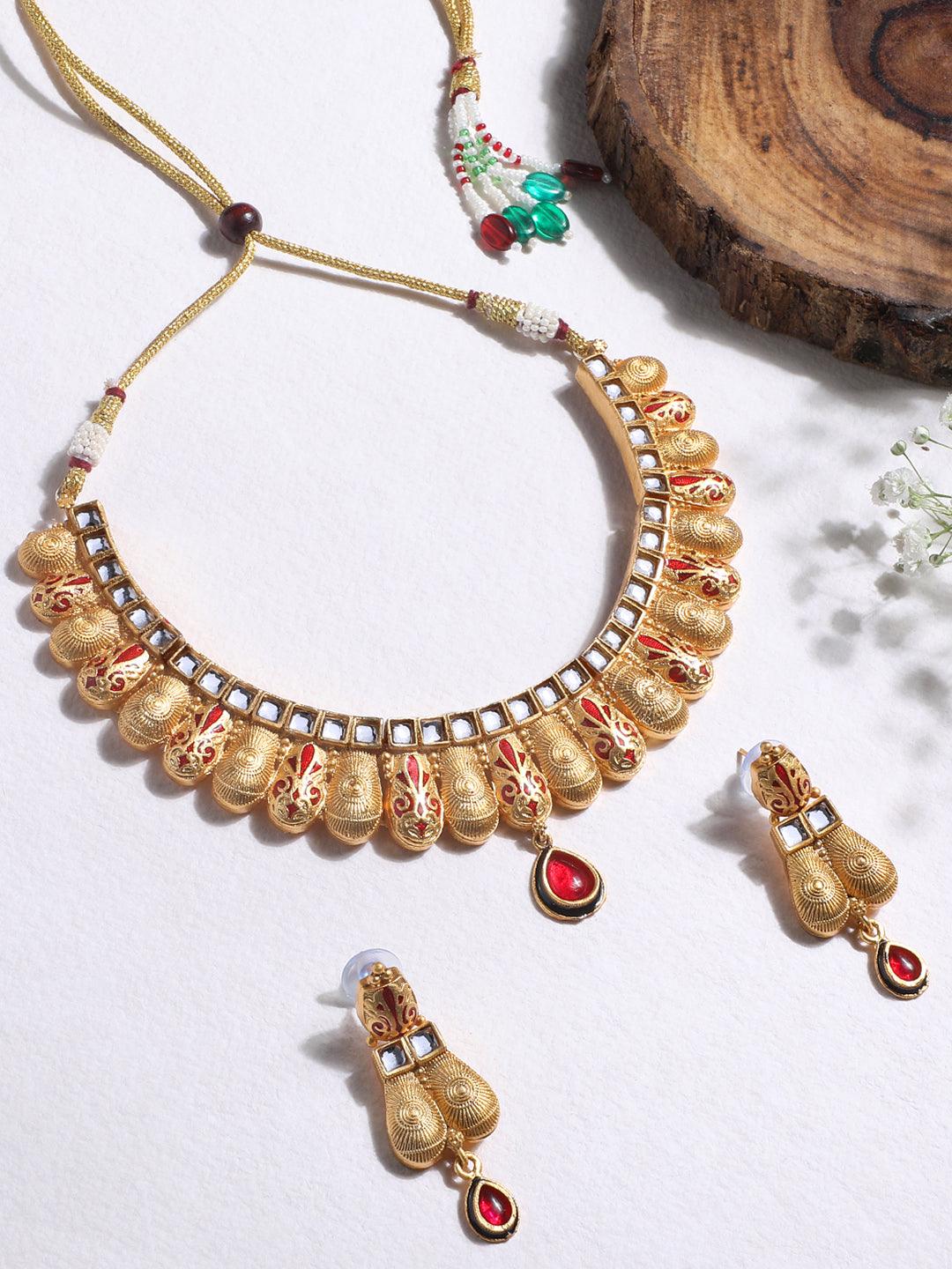 Timeless Meenakari Choker Set - ASMITTA Jewellery