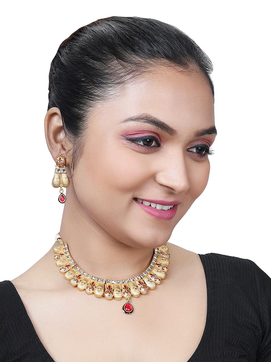 Timeless Meenakari Choker Set - ASMITTA Jewellery