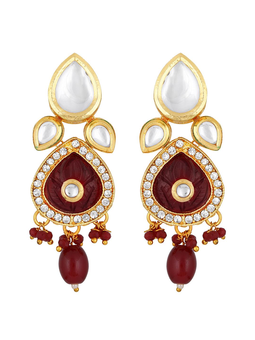 Radiant Ruby Kundan Choker Set - ASMITTA Jewellery