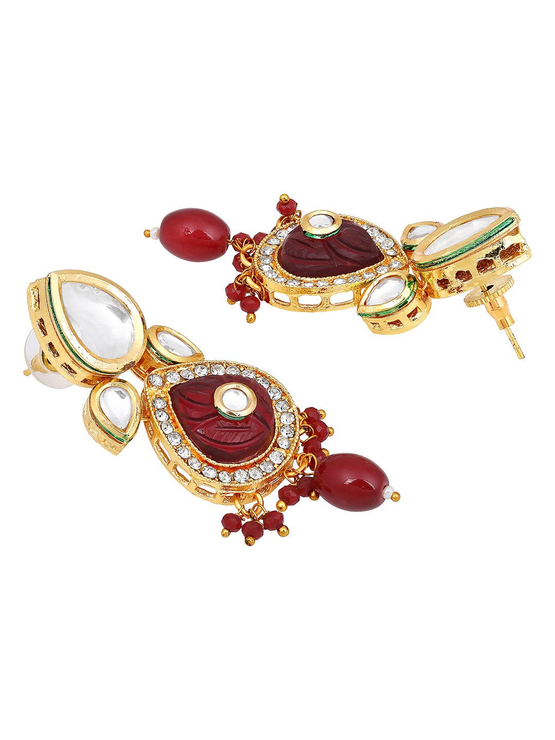Radiant Ruby Kundan Choker Set - ASMITTA Jewellery