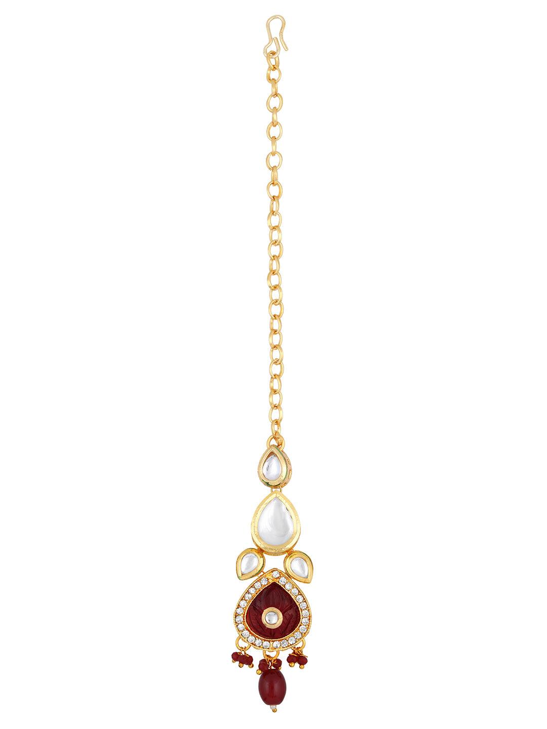 Radiant Ruby Kundan Choker Set - ASMITTA Jewellery