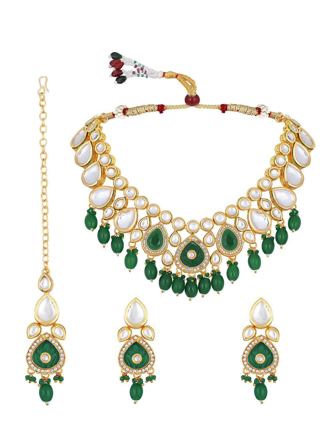 Gilded Elegance Choker Set - ASMITTA Jewellery