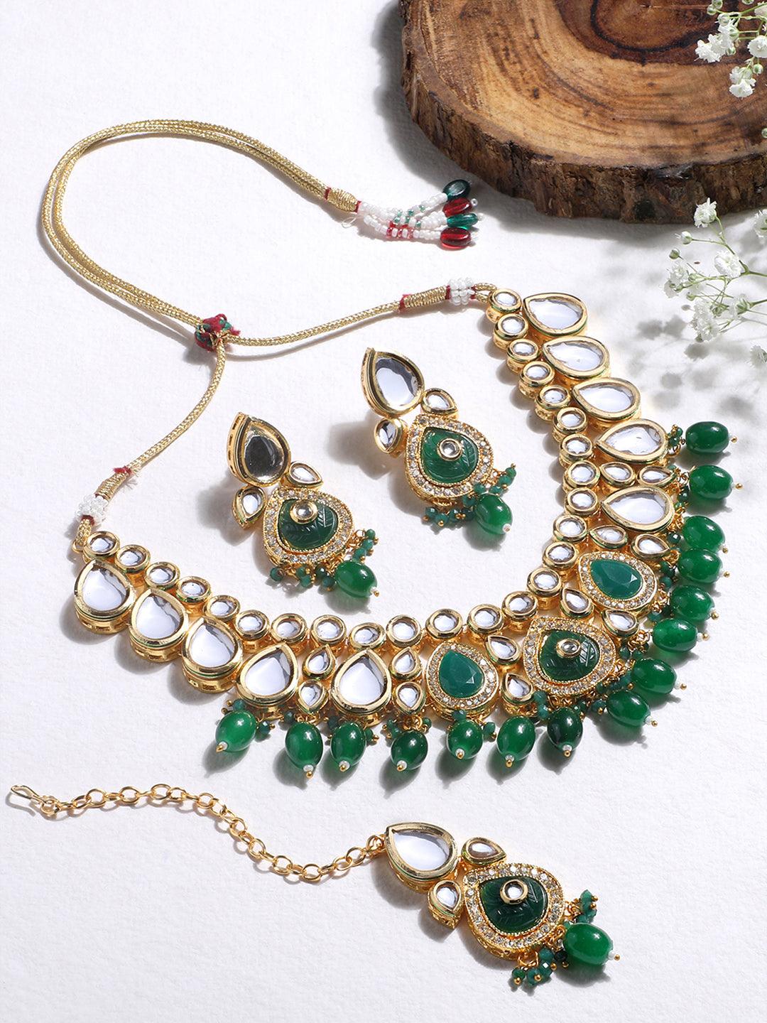 Gilded Elegance Choker Set - ASMITTA Jewellery