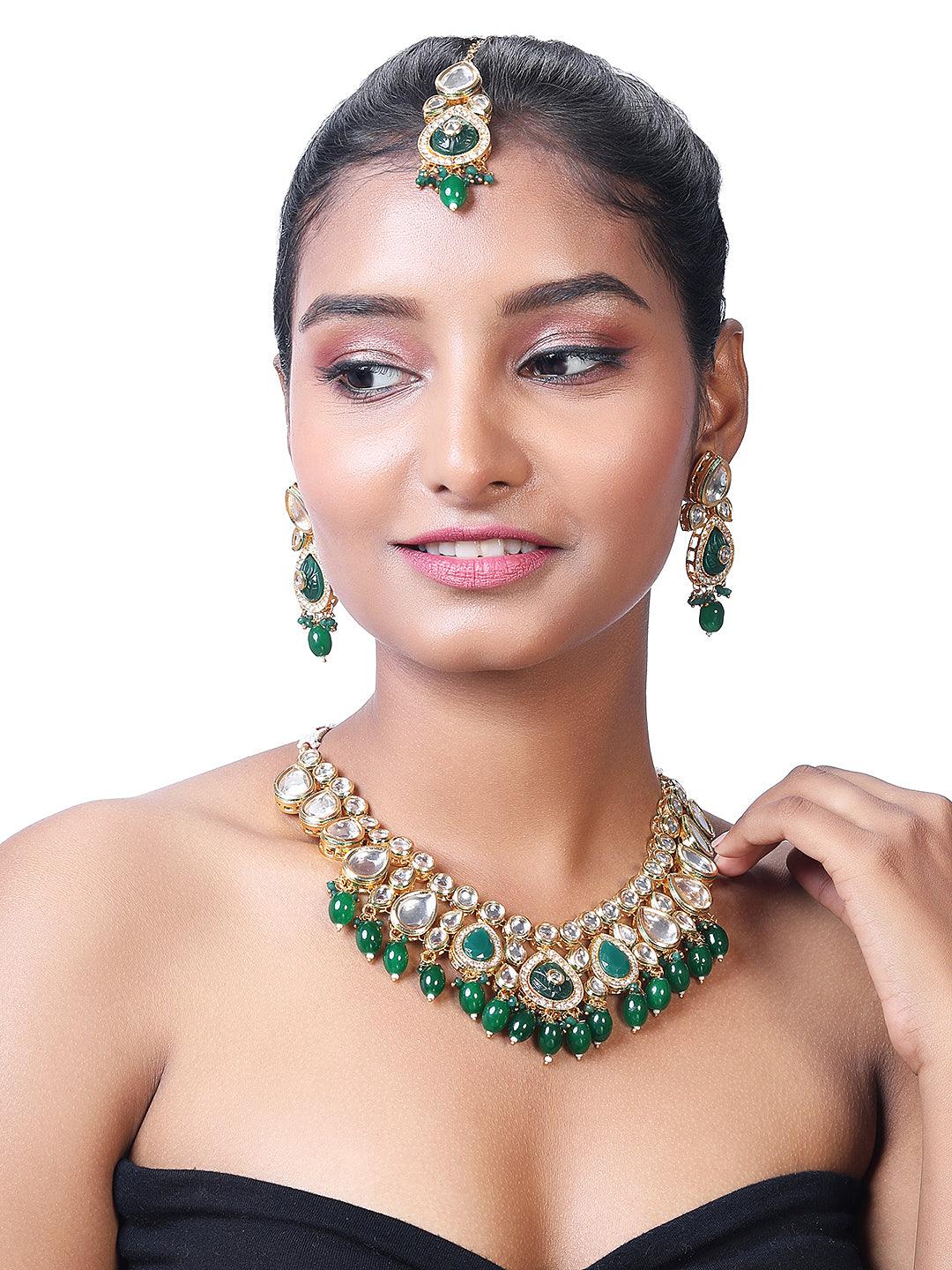 Gilded Elegance Choker Set - ASMITTA Jewellery