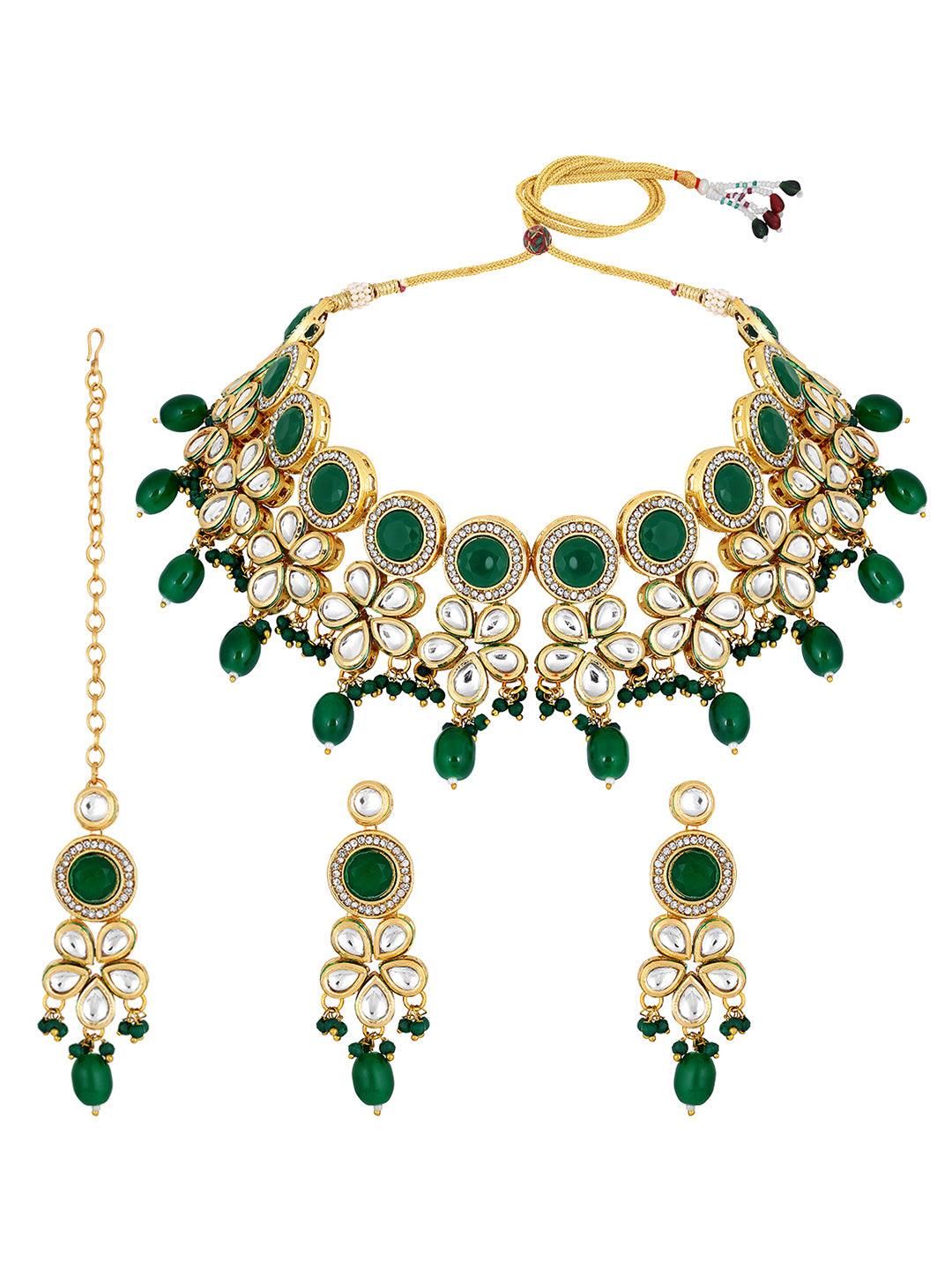 Verdant Charm Choker Set - ASMITTA Jewellery