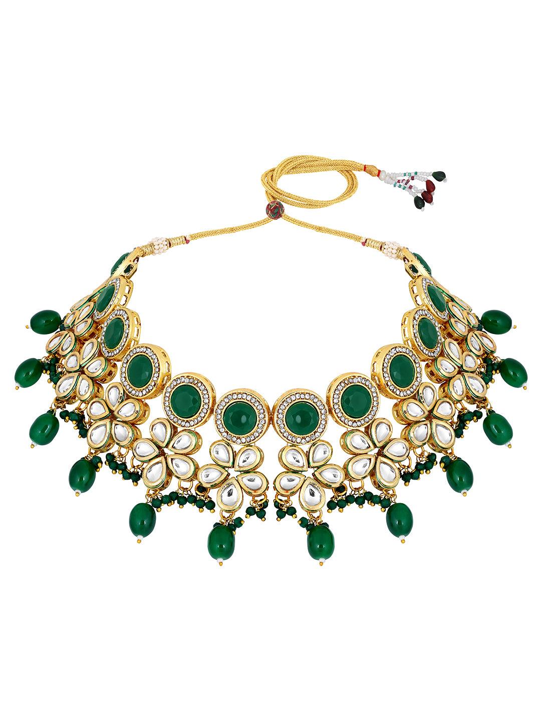 Verdant Charm Choker Set - ASMITTA Jewellery